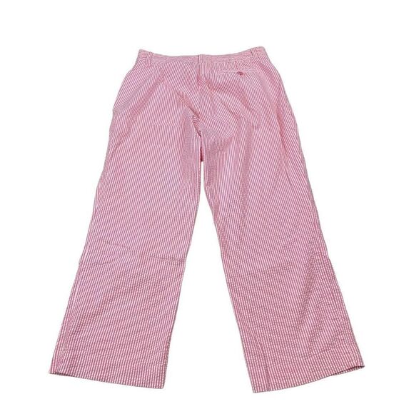 Lilly Pulitzer Vintage Seersucker Pant Pink/White Striped Pants 6 - Picture 2 of 6